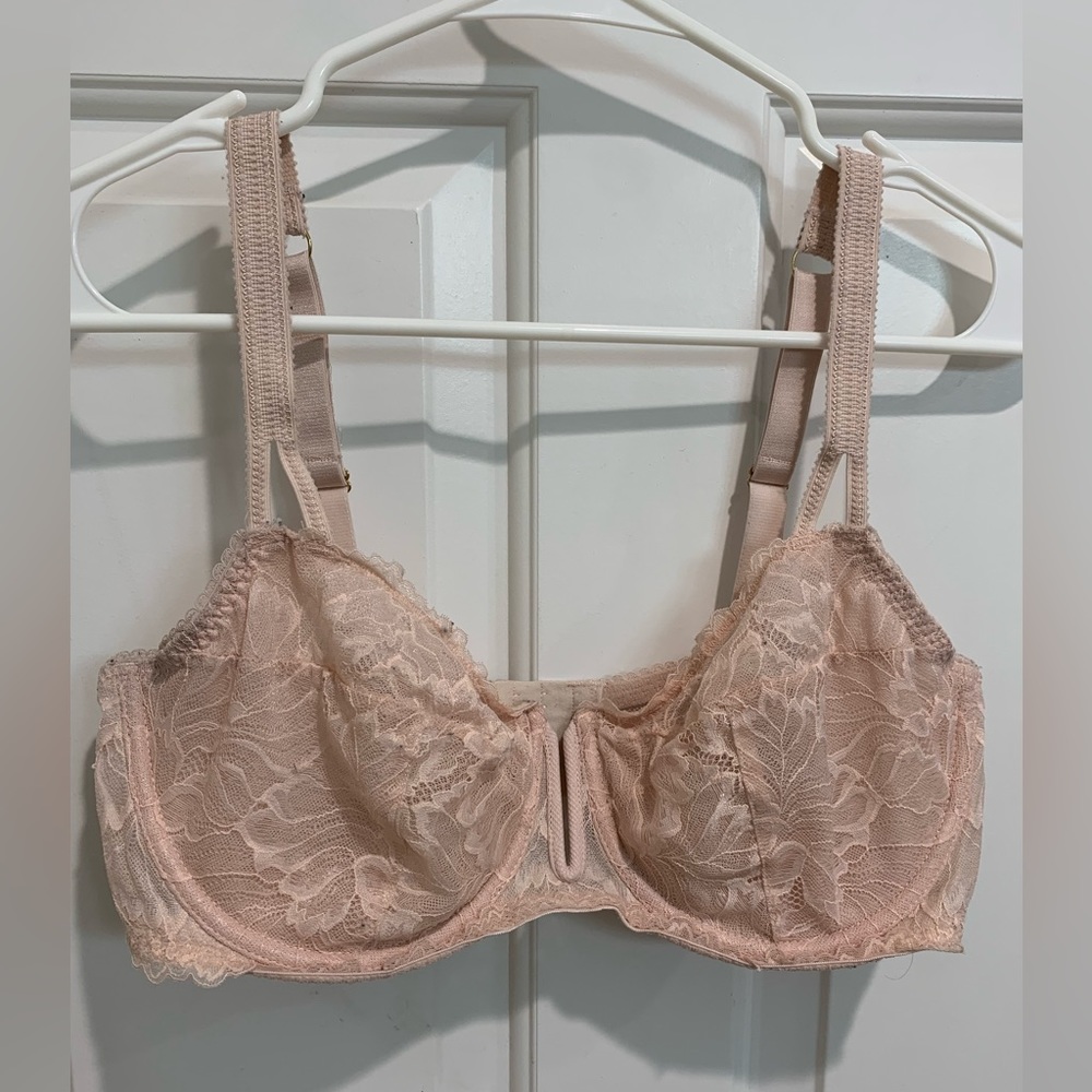 AUDEN | 36DD Light Pink Lace Unlined Balconette Bra